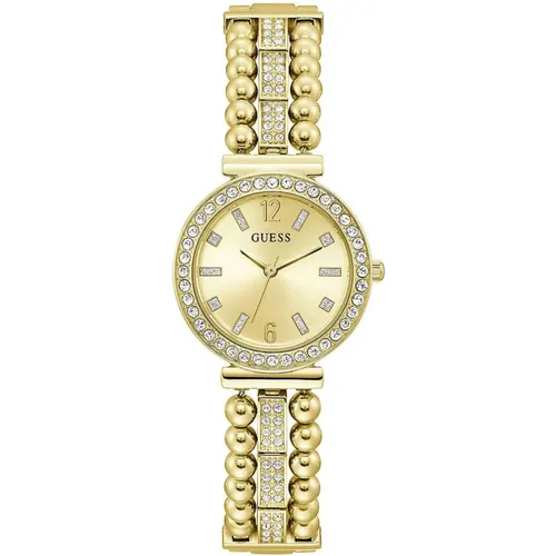 Elegant Gold Stainless Steel Bracelet Watch , female, Sizes: ONE SIZE - Guess - Modalova