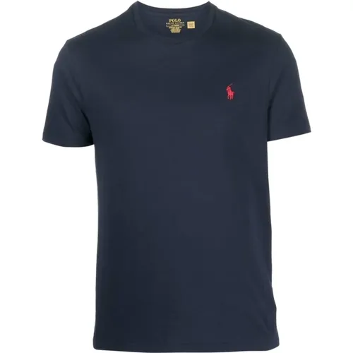 Embroidered Cotton T-Shirt , male, Sizes: XL, L, M, S - Ralph Lauren - Modalova