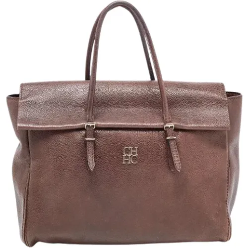 Pre-owned Leder Handtaschen , Damen, Größe: ONE Size - Carolina Herrera Pre-owned - Modalova