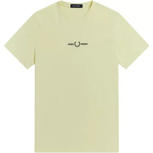 Besticktes Logo Tee Wachs Gelb - Fred Perry - Modalova