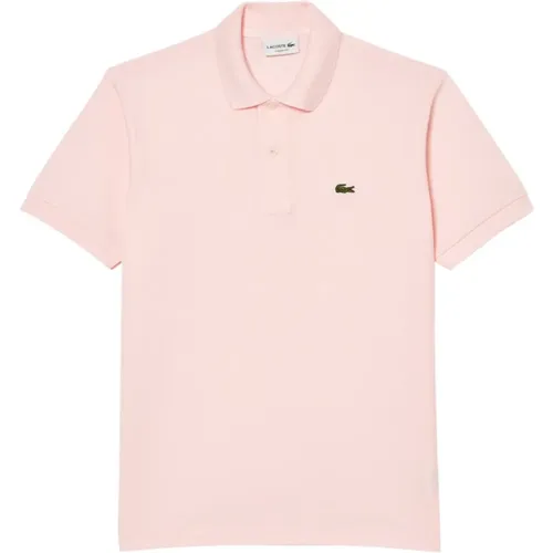 Rosa Poloshirt Klassische Baumwolle , Herren, Größe: L - Lacoste - Modalova