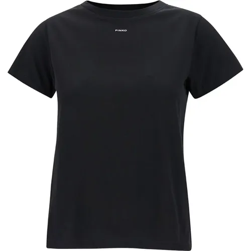 Schwarze T-Shirts und Polos , Damen, Größe: XS - pinko - Modalova
