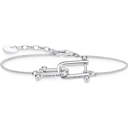 Silberarmband mit Karabinerverschluss - Thomas Sabo - Modalova