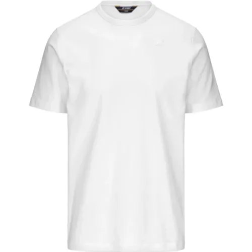 Stretch Jersey Weißes T-Shirt , Herren, Größe: L - K-way - Modalova