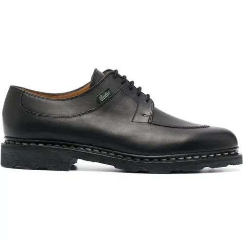 Leather Lace-Up Flat Shoes , male, Sizes: 10 UK - Paraboot - Modalova