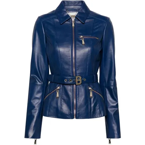 Ink Leather Jacket , female, Sizes: XS, 2XS - Blugirl - Modalova