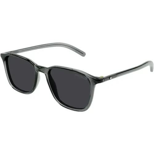 Grey Smoke Sunglasses , male, Sizes: 53 MM - Montblanc - Modalova