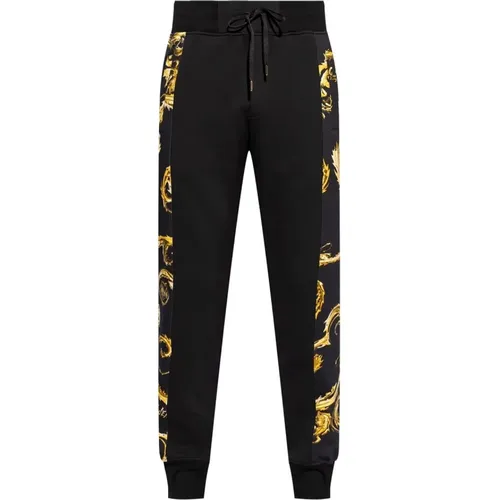 Schwarze Sweatpants für Männer , Herren, Größe: M - Versace Jeans Couture - Modalova