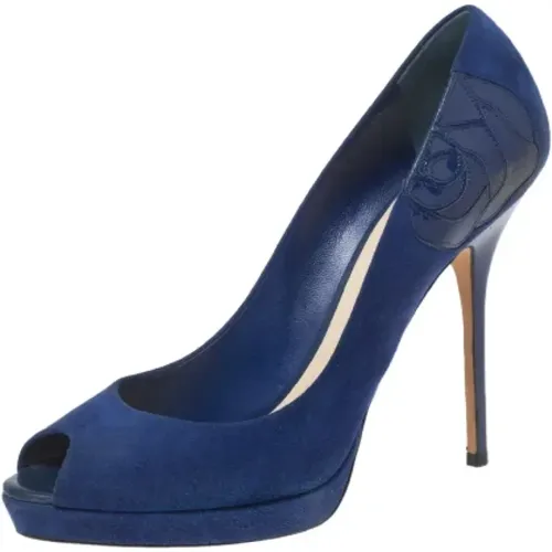 Pre-owned Suede heels , female, Sizes: 7 1/2 UK - Dior Vintage - Modalova