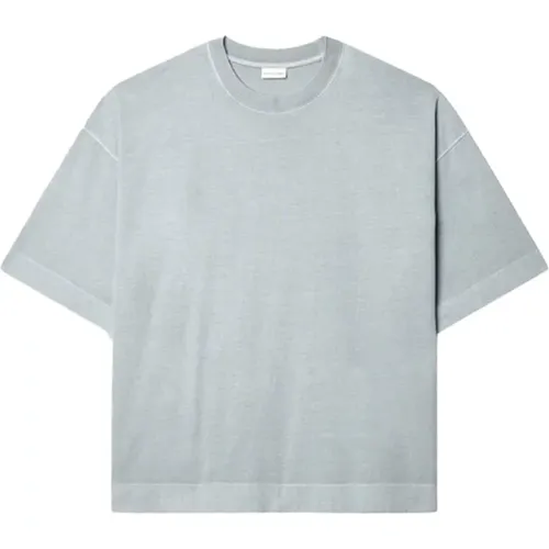 Grey Cotton T-shirt with Oversized Cut , male, Sizes: M - Dries Van Noten - Modalova