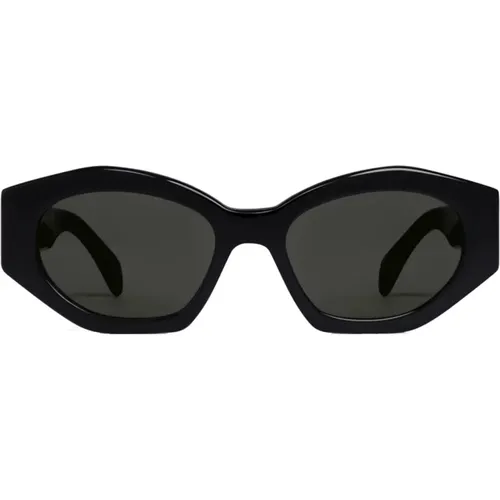 Polygonal Acetate Sunglasses, /Grey , female, Sizes: 55 MM - Celine - Modalova