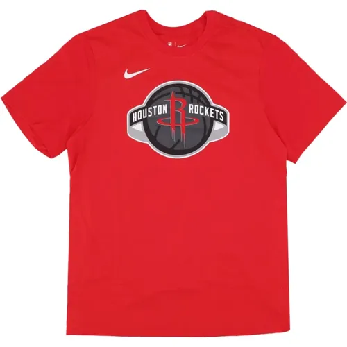 Houston Rockets Logo Tee Rot , Herren, Größe: XL - Nike - Modalova