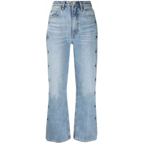 Vintage Flared Jeans with Gemstone Detailing , female, Sizes: W25, W26, W24 - Re/Done - Modalova