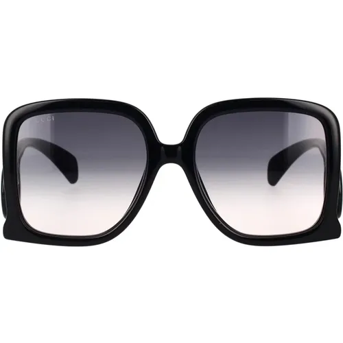 Quadratische Oversized Sonnenbrille mit GG Interlocking Logo - Gucci - Modalova