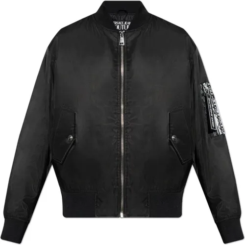 Jacket with logo , male, Sizes: L, S, 3XL, M, XL, 2XL, XS - Versace Jeans Couture - Modalova