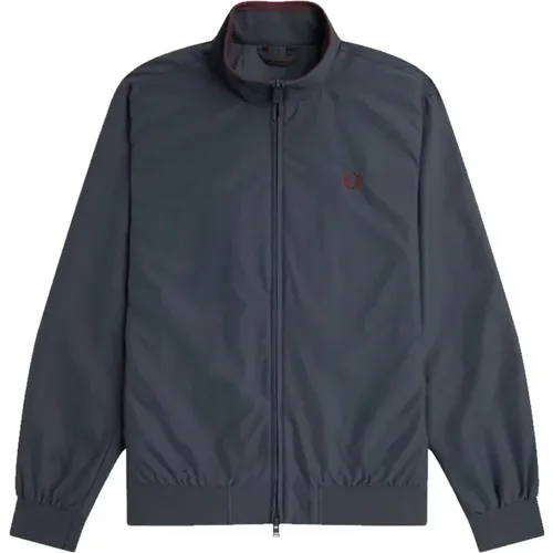 Sporty Nylon Jacket with Ribbed Hem , male, Sizes: XL - Fred Perry - Modalova