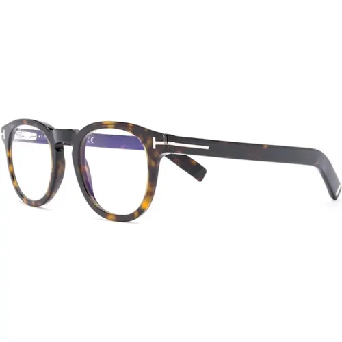 Braun/Havanna Optische Brille , Herren, Größe: 48 MM - Tom Ford - Modalova