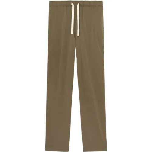 Olive Brown Drawstring Trousers , male, Sizes: M - Palm Angels - Modalova