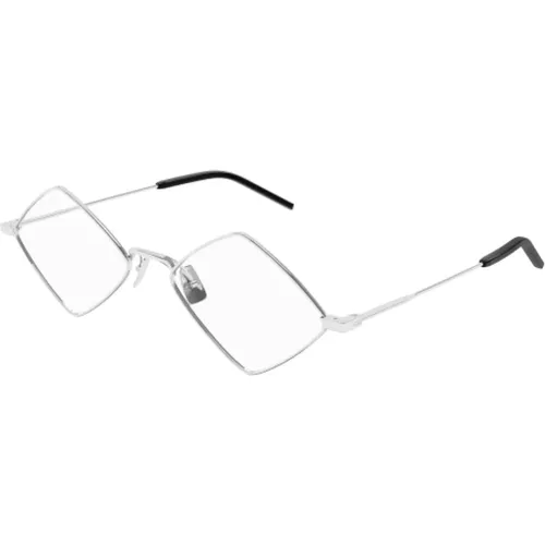 Diamond Optical Glasses in Silver , unisex, Sizes: ONE SIZE - Saint Laurent - Modalova