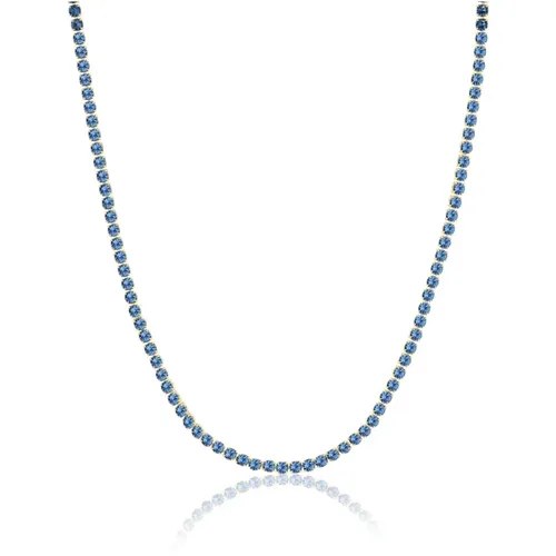 Blaue Zirkonia Sterlingsilber Halskette , Damen, Größe: M - Sif Jakobs Jewellery - Modalova