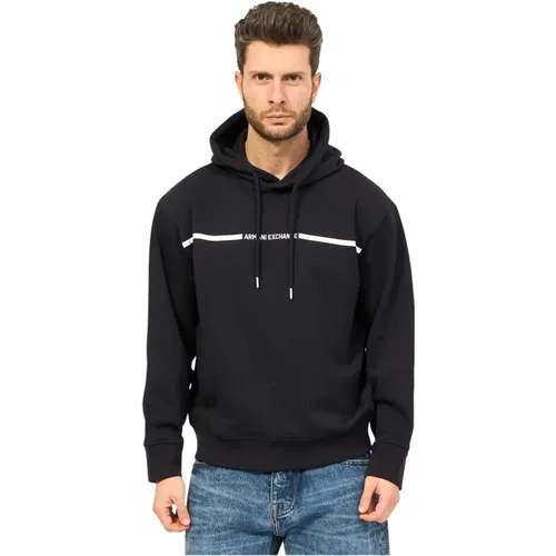 Tape Logo Sweater , male, Sizes: L, M - Armani Exchange - Modalova