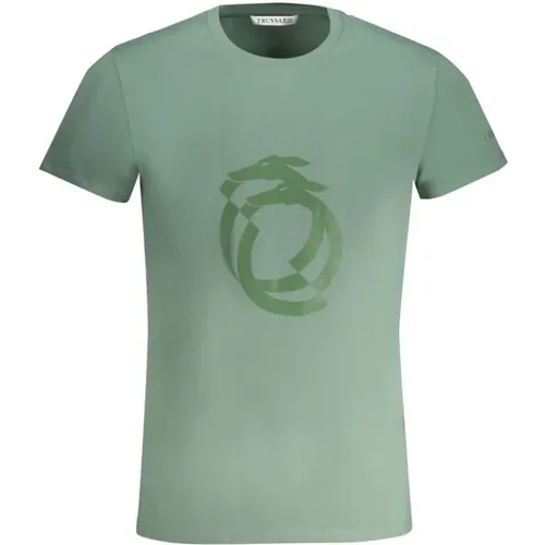 Print Logo Round Neck T-shirt , male, Sizes: 2XL, M, XL, S - Trussardi - Modalova