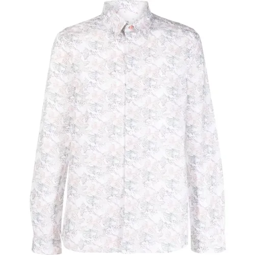 Ocean Print Cotton Shirt , male, Sizes: L - Paul Smith - Modalova
