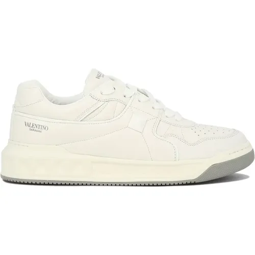 One Stud Leather Sneakers , male, Sizes: 9 UK, 8 UK, 8 1/2 UK, 10 UK, 6 UK, 7 UK - Valentino Garavani - Modalova