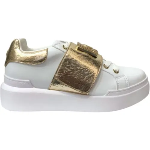 Nuke45 Weiß/Gold Sneakers Pollini - Pollini - Modalova