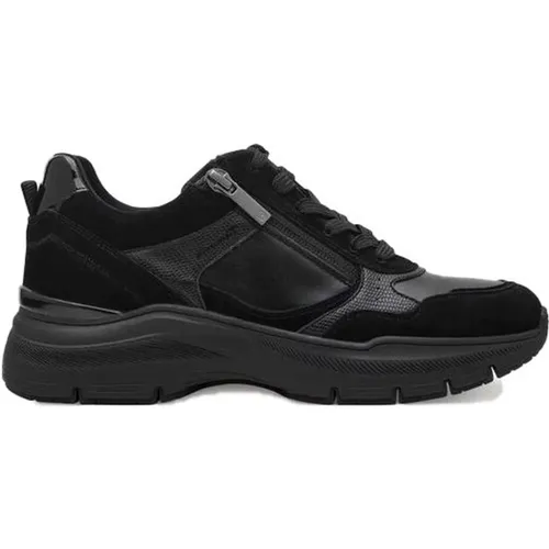 Schwarze Low-Top-Sneaker für Frauen - tamaris - Modalova