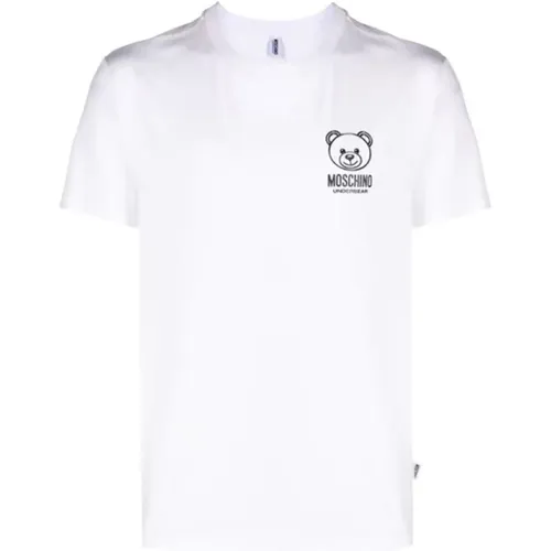 Weiße Teddybär T-Shirt , Herren, Größe: 2XL - Moschino - Modalova