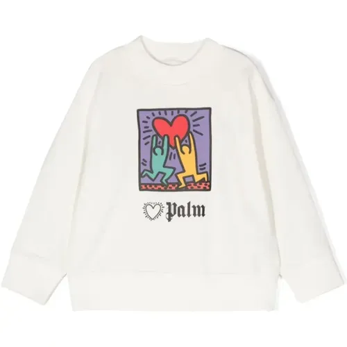 Holdingheart Crewneck Off - Palm Angels - Modalova