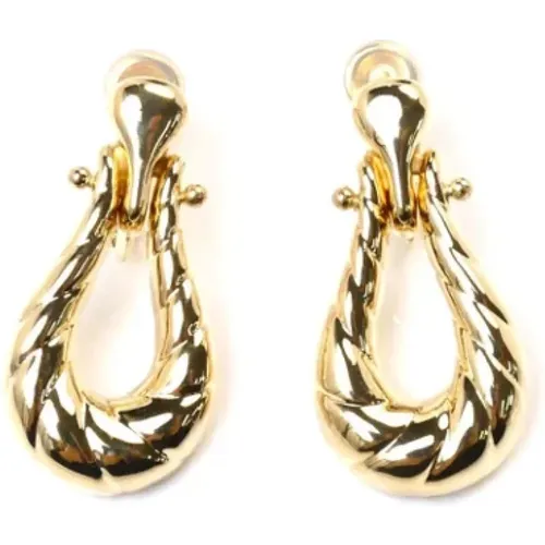 Pre-owned Gold earrings , female, Sizes: ONE SIZE - Celine Vintage - Modalova