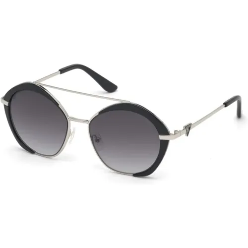 Sonnenbrille Silber/Schwarz Verlauf Grau - Guess - Modalova