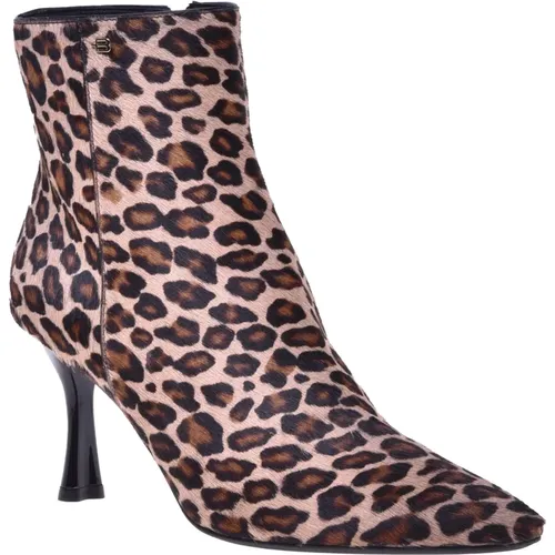 Ankle boots in leopard-print pony skin , Damen, Größe: 37 EU - Baldinini - Modalova