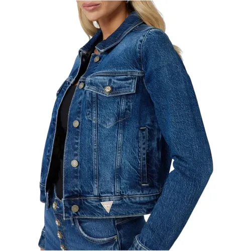 Stilvolle Truckerjacke für Frauen , Damen, Größe: XS - Guess - Modalova