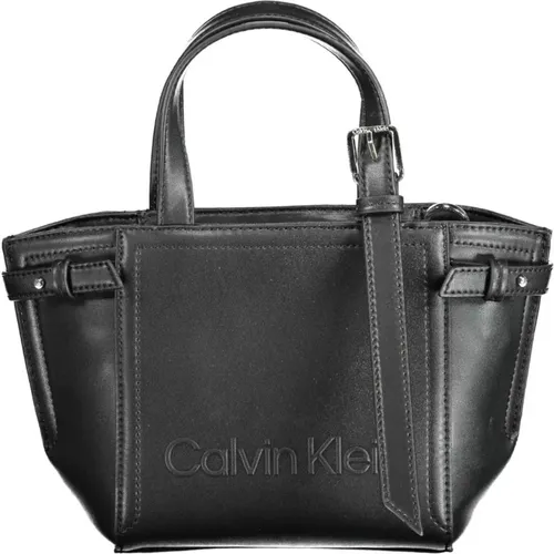 Schwarze umweltfreundliche Handtasche mit Reißverschluss - Calvin Klein - Modalova