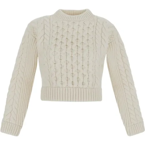 Weißer Pullover mit langen Ärmeln , Damen, Größe: L - Patou - Modalova