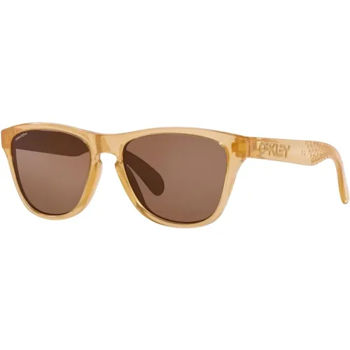 Sonnenbrille,Junior Sonnenbrille in Poliertes Weiß/Prizm Rose Gold,Junior Frogskins Sonnenbrille - Oakley - Modalova