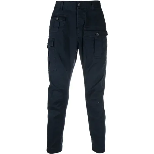 Slim-Cut Cargo Trousers , male, Sizes: S, L, 3XL, XL, 2XL - Dsquared2 - Modalova