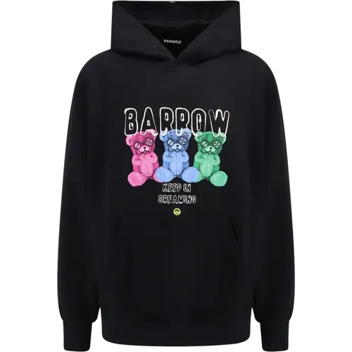 Logo Print Cotton Sweatshirt Hooded , Herren, Größe: M - BARROW - Modalova