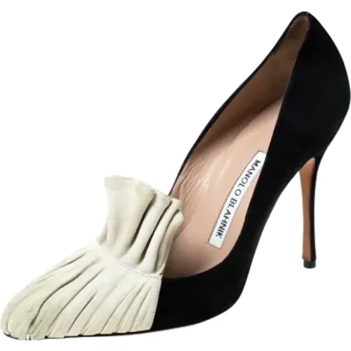 Pre-owned Suede heels , female, Sizes: 4 UK - Manolo Blahnik Pre-owned - Modalova