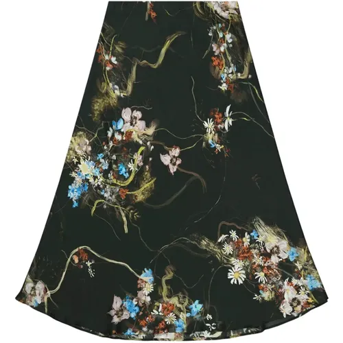 Schöner Seidenrock mit Blumenmuster , Damen, Größe: S - Munthe - Modalova