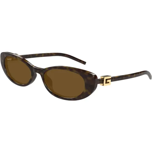 Chic Havana/ Sunglasses , female, Sizes: 52 MM - Gucci - Modalova