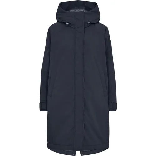 Stilvoller Parka Mantel in Marineblau , Damen, Größe: S - MOS MOSH - Modalova