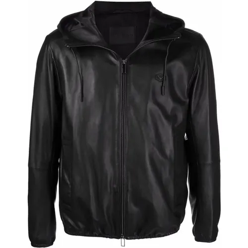 Leather Jackets , Herren, Größe: M - Emporio Armani - Modalova