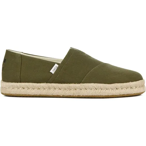 Grüne Espadrilles , Herren, Größe: 40 1/2 EU - TOMS - Modalova