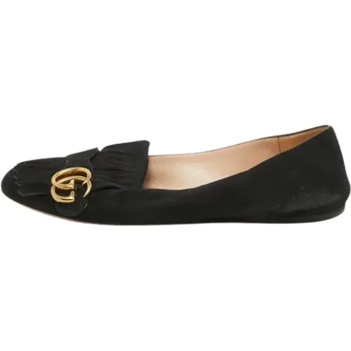 Pre-owned Suede flats , female, Sizes: 7 UK - Gucci Vintage - Modalova