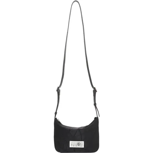 Schwarze Numerische Tasche mit Verstellbarem Gurt - MM6 Maison Margiela - Modalova