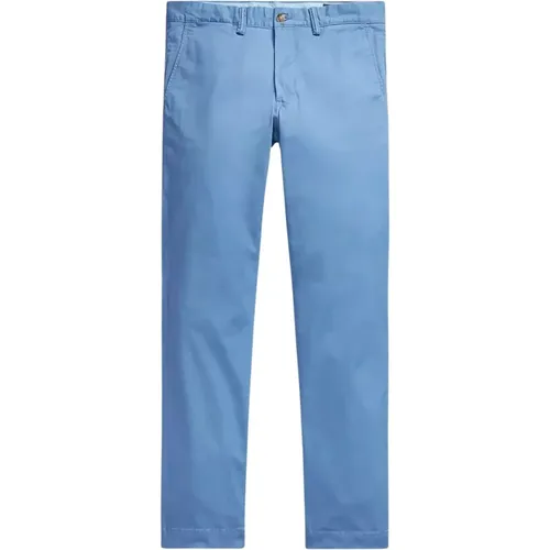 Blaue Slim Fit Chino Hose , Herren, Größe: W31 L32 - Ralph Lauren - Modalova